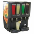 Crathco C-4D-16 G-Cool Quadruple 2.4 Gallon Bowl Premix Cold Beverage Dispenser with Iced Tea Decal 385C4D16IT